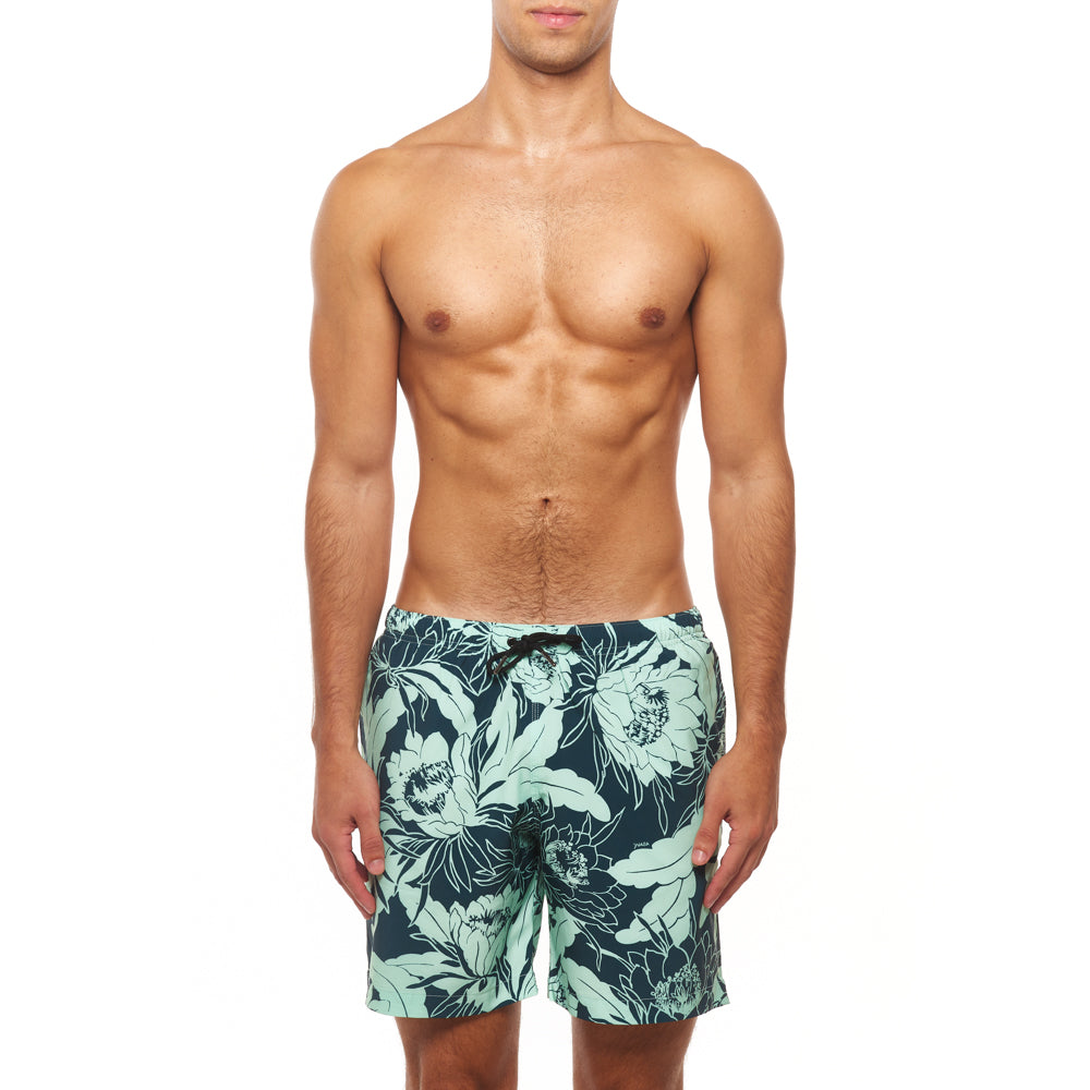 7.5” Madison Swim Short -  Tropic Floral, Green