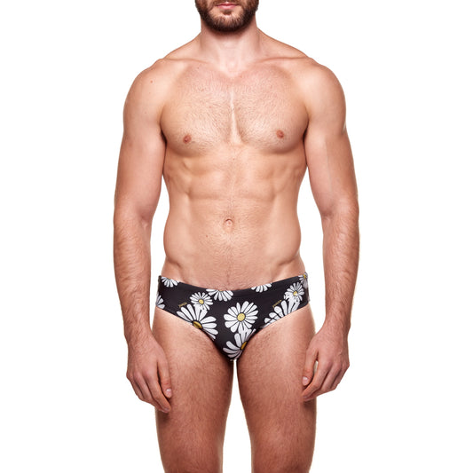 Classic Swim Brief - Lazy Daisy Black & White