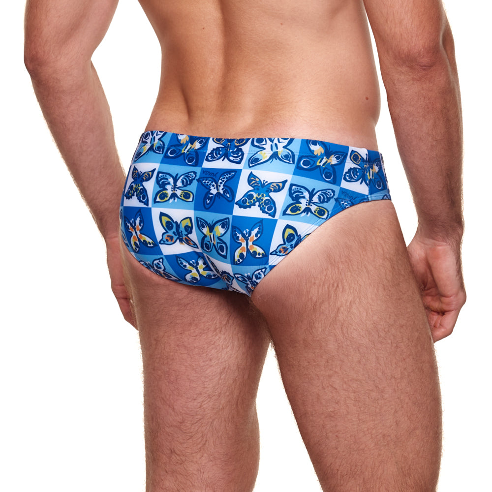 Classic Swim Brief - Summer Butterflies Blue
