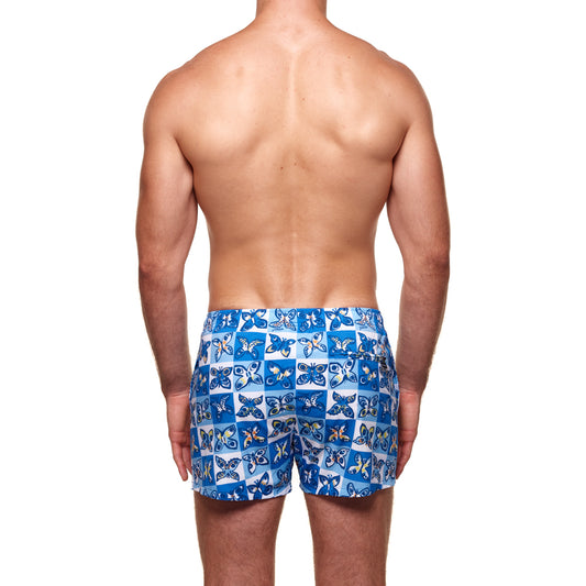 3.5" Pines Swim Short - Summer Butterflies Blue