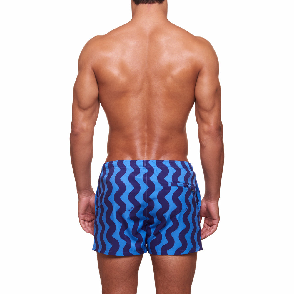 3.5" Pines Swim Short - Waveform - Blue