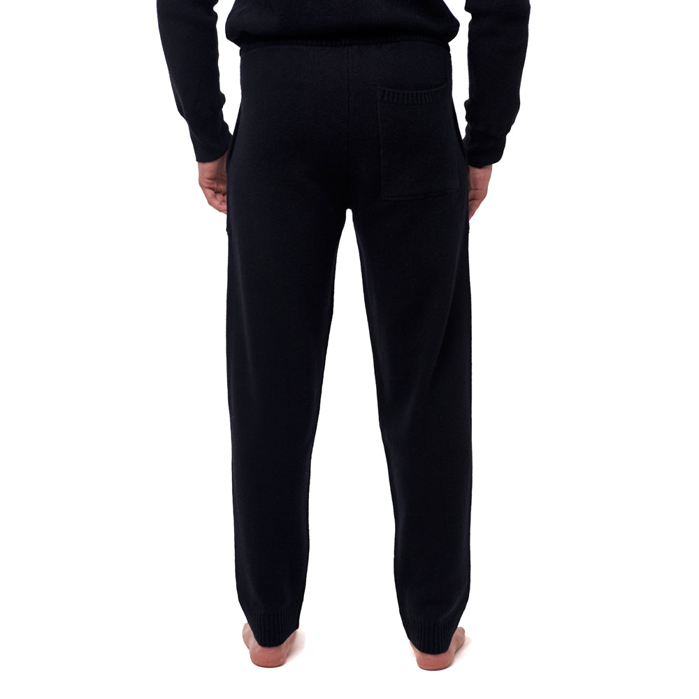 Two-Ply Merino Wool Joggers - Black