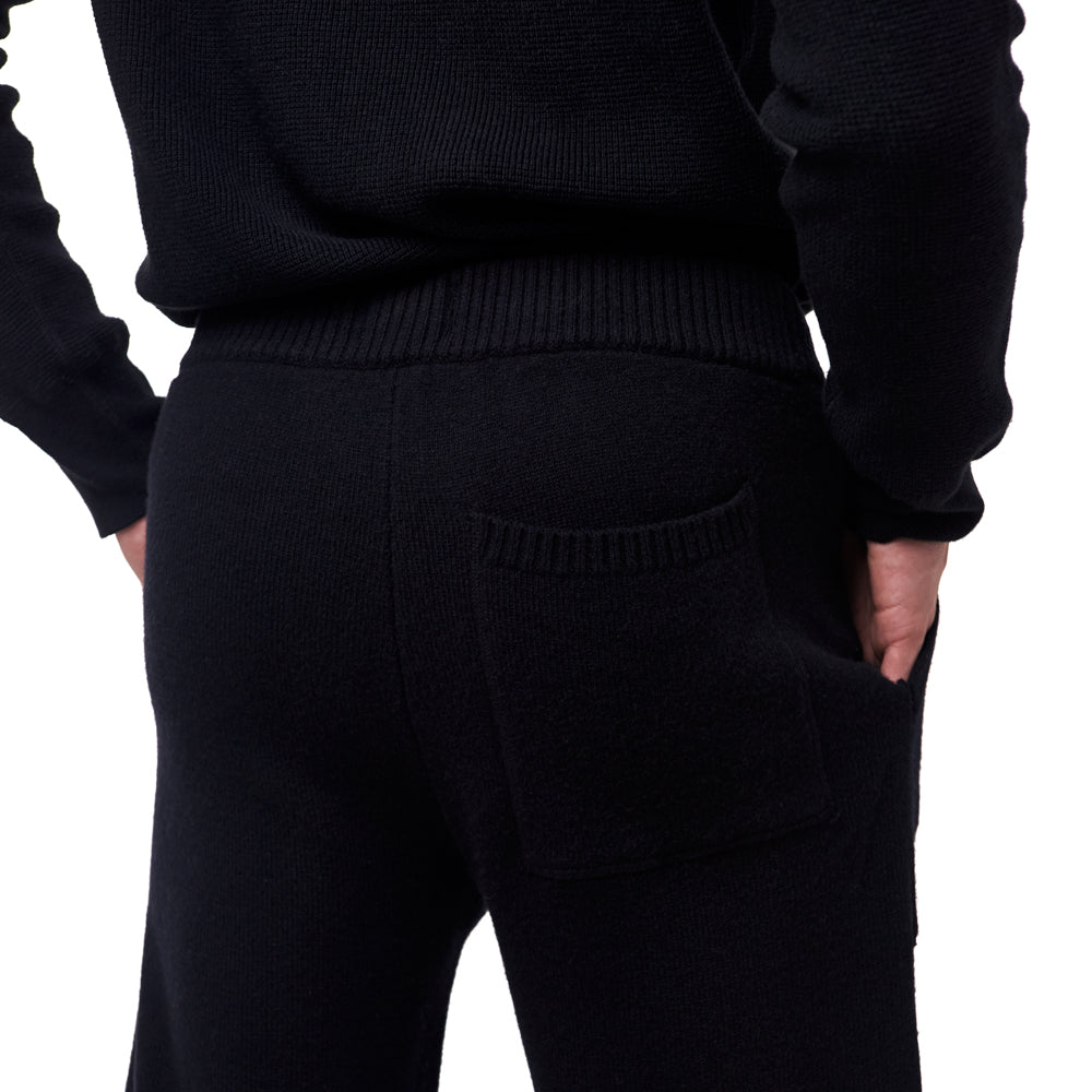 Two-Ply Merino Wool Joggers - Black