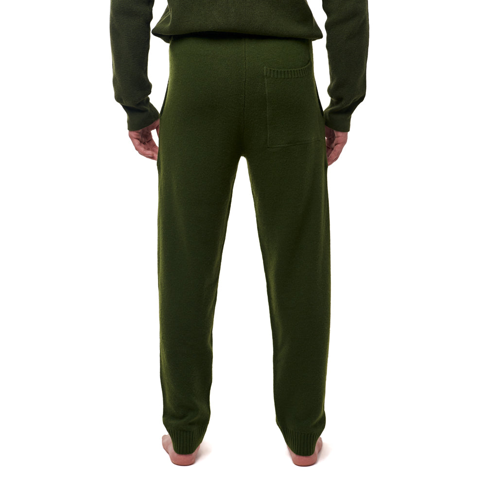 Two-Ply Merino Wool Joggers - Olive Green Sequoia