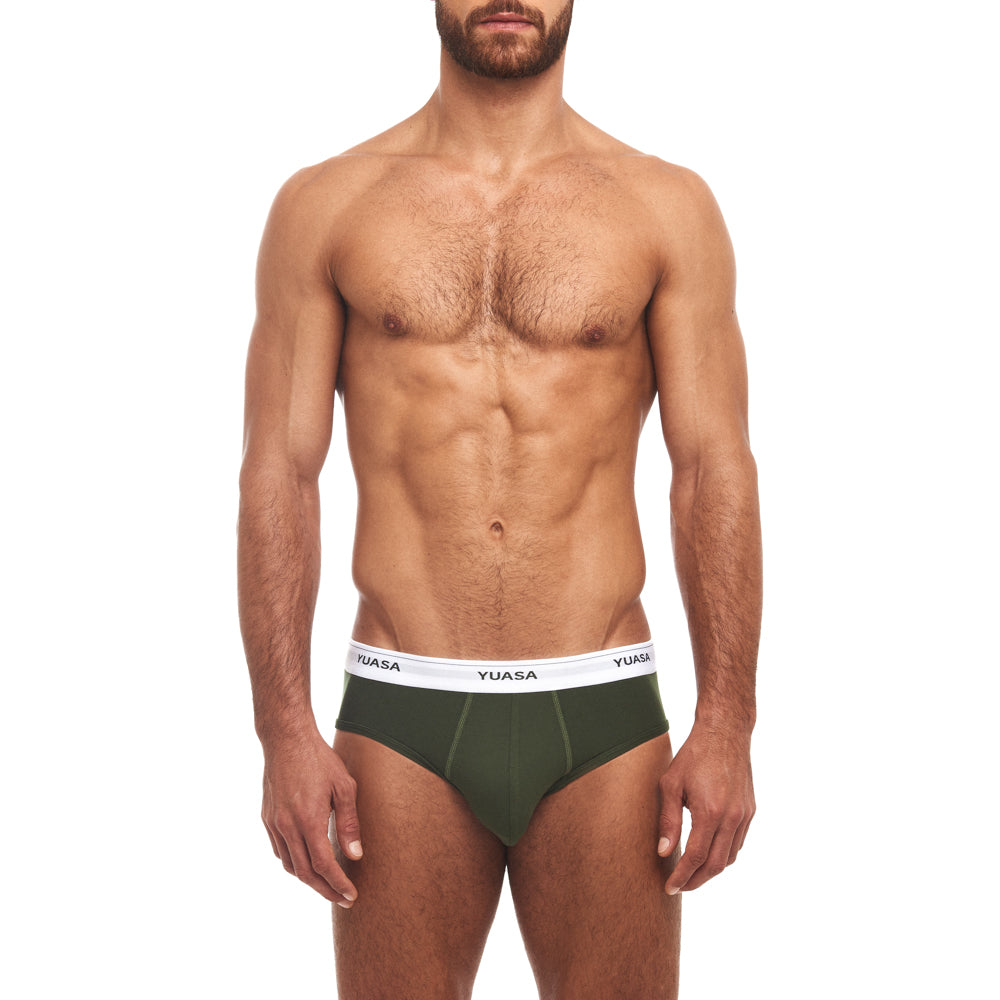 Lyocell Hip Brief - Olive Green