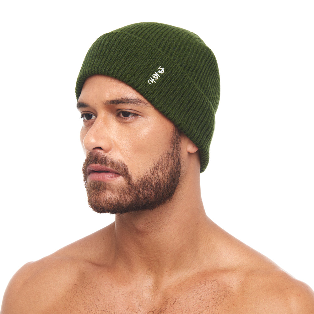 Merino Wool Beanie - Sequoia Green