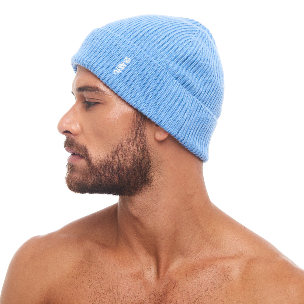 Merino Wool Beanie - Sirene Blue