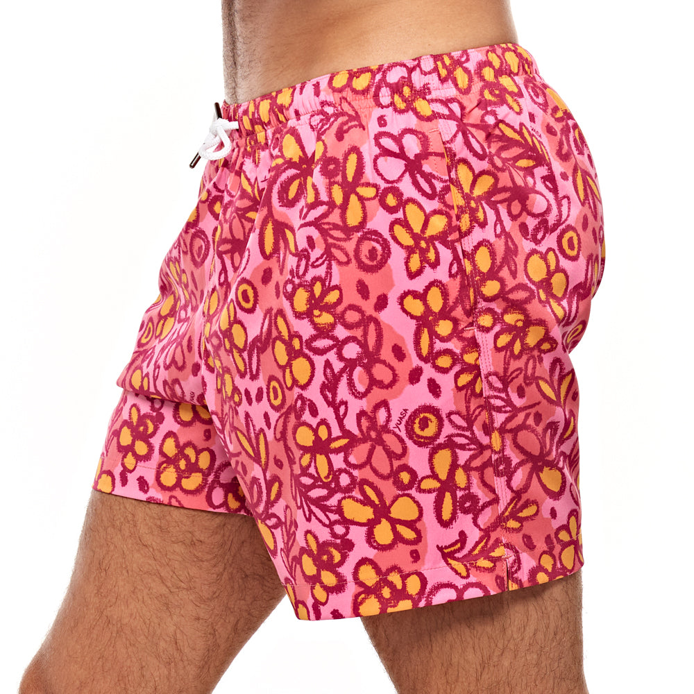 5.5" Truro Swim Short - Sketchbook Cosmos, Pink Multi