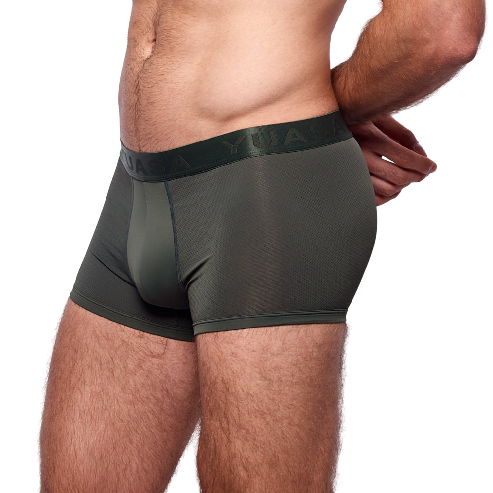 Carbon Mesh Tagless Trunk Olive Green