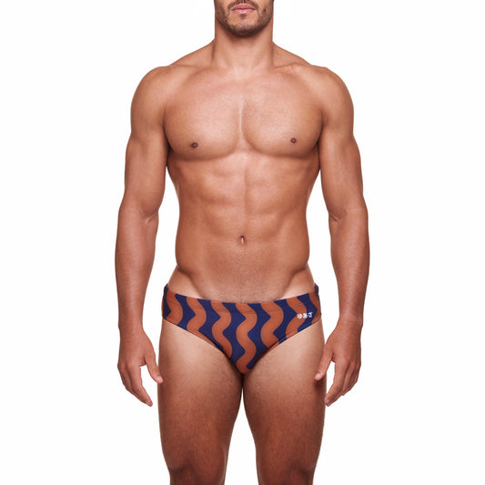 Classic Swim Brief - Waveform - Brown