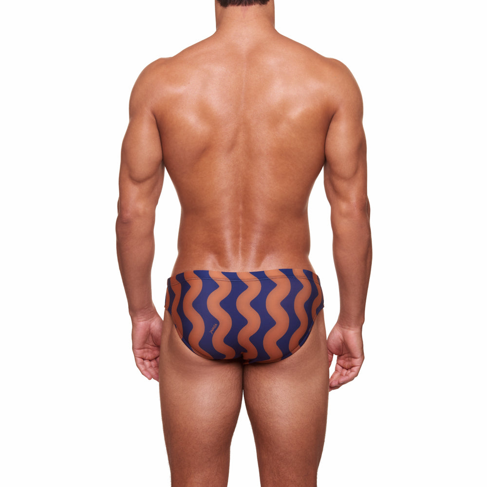 Classic Swim Brief - Waveform - Brown