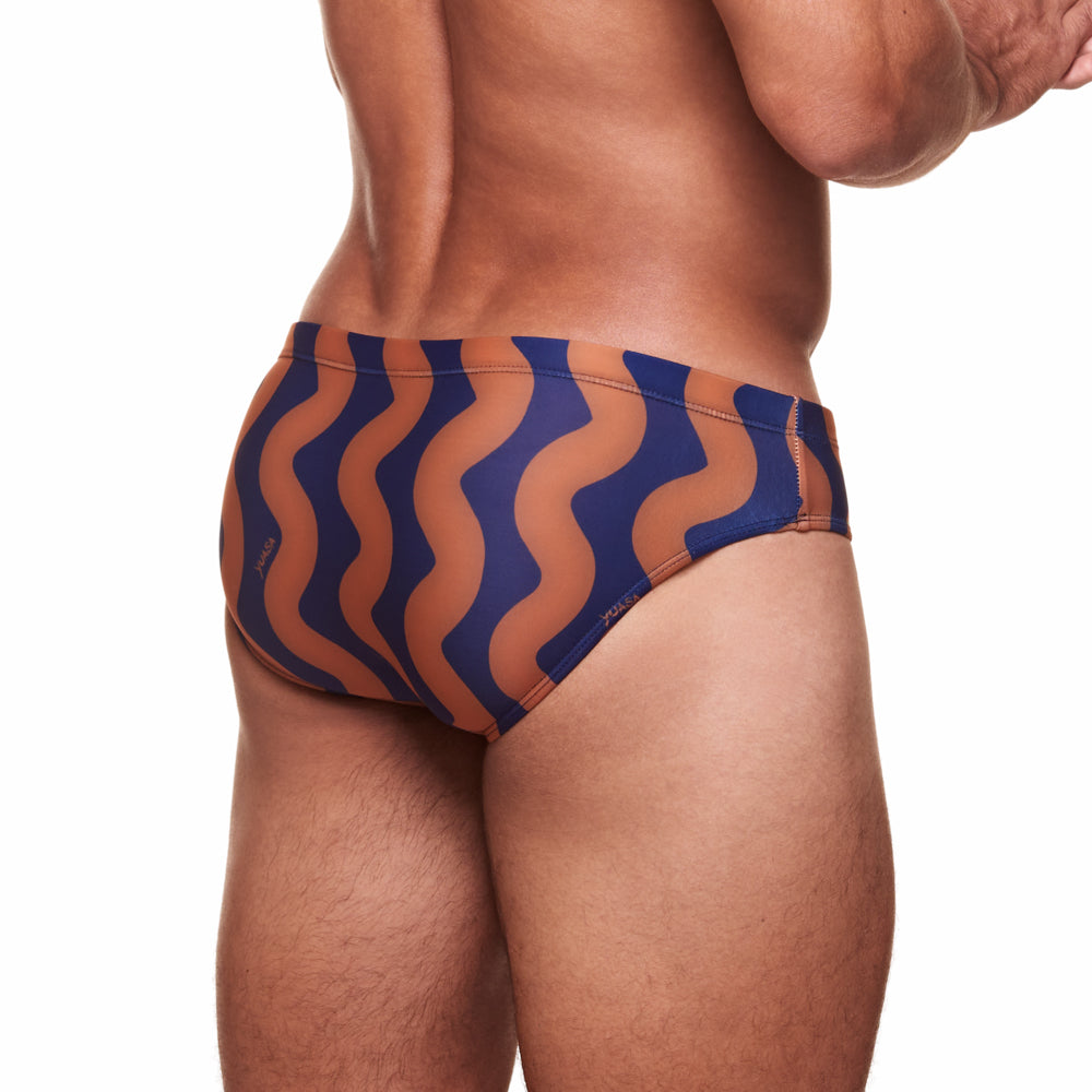 Classic Swim Brief - Waveform - Brown