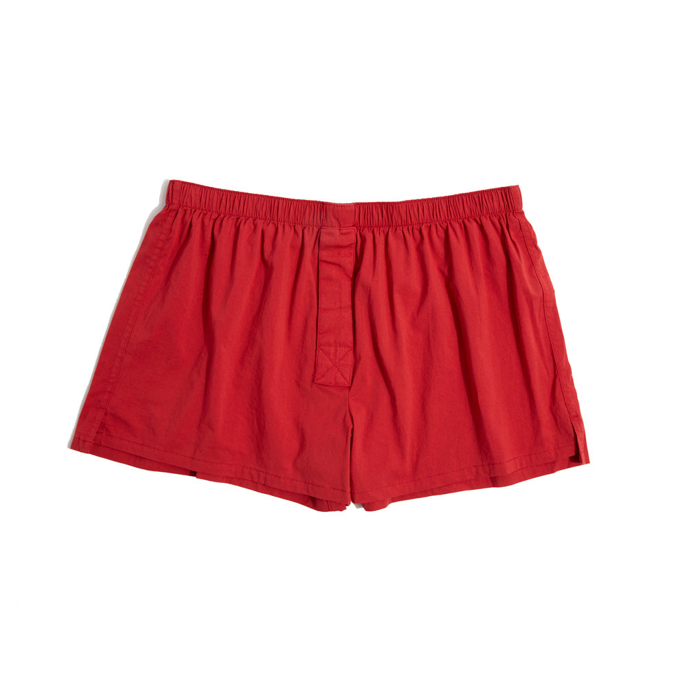 Short-Cut Cotton Boxer Red Rust