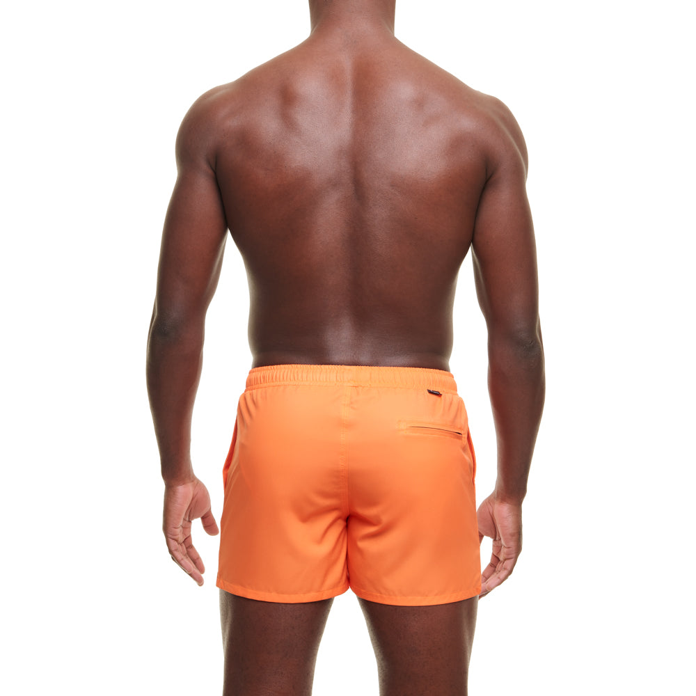 orange swim shorts