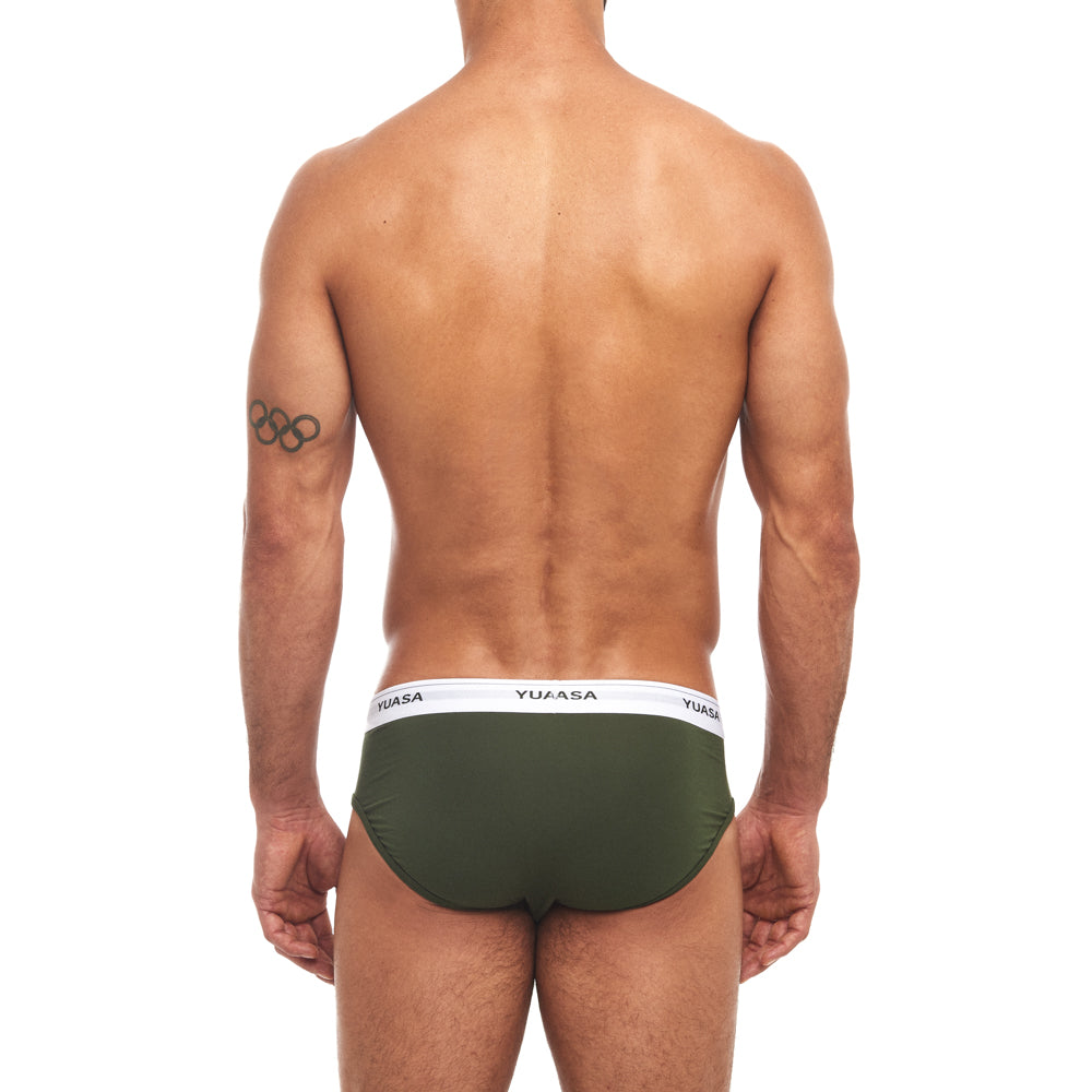 Lyocell Hip Brief - Olive Green