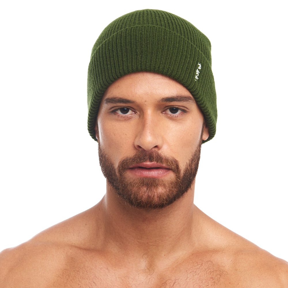 Merino Wool Beanie - Sequoia Green