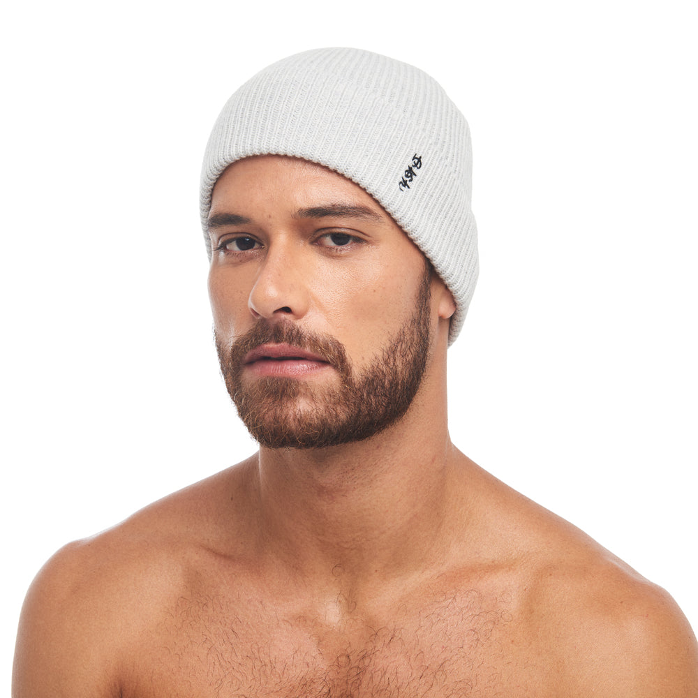 Merino Wool Beanie - Frost Grey