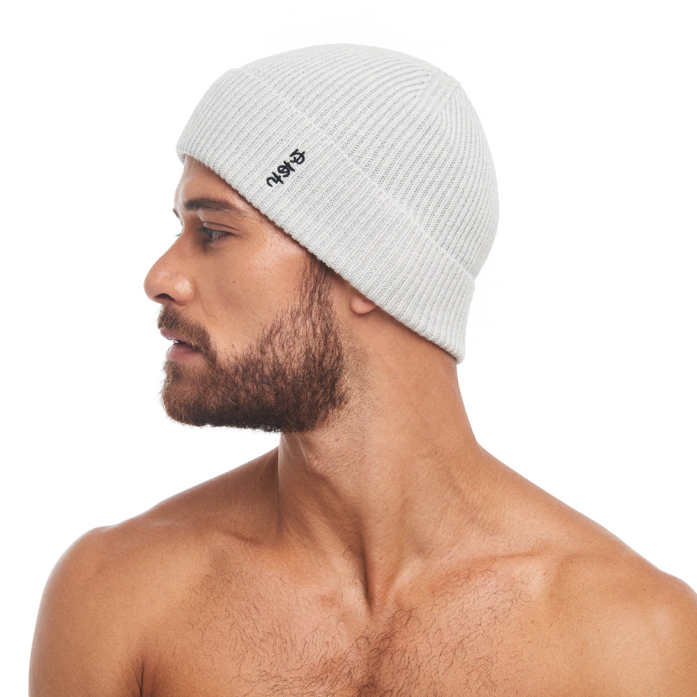 Merino Wool Beanie - Frost Grey