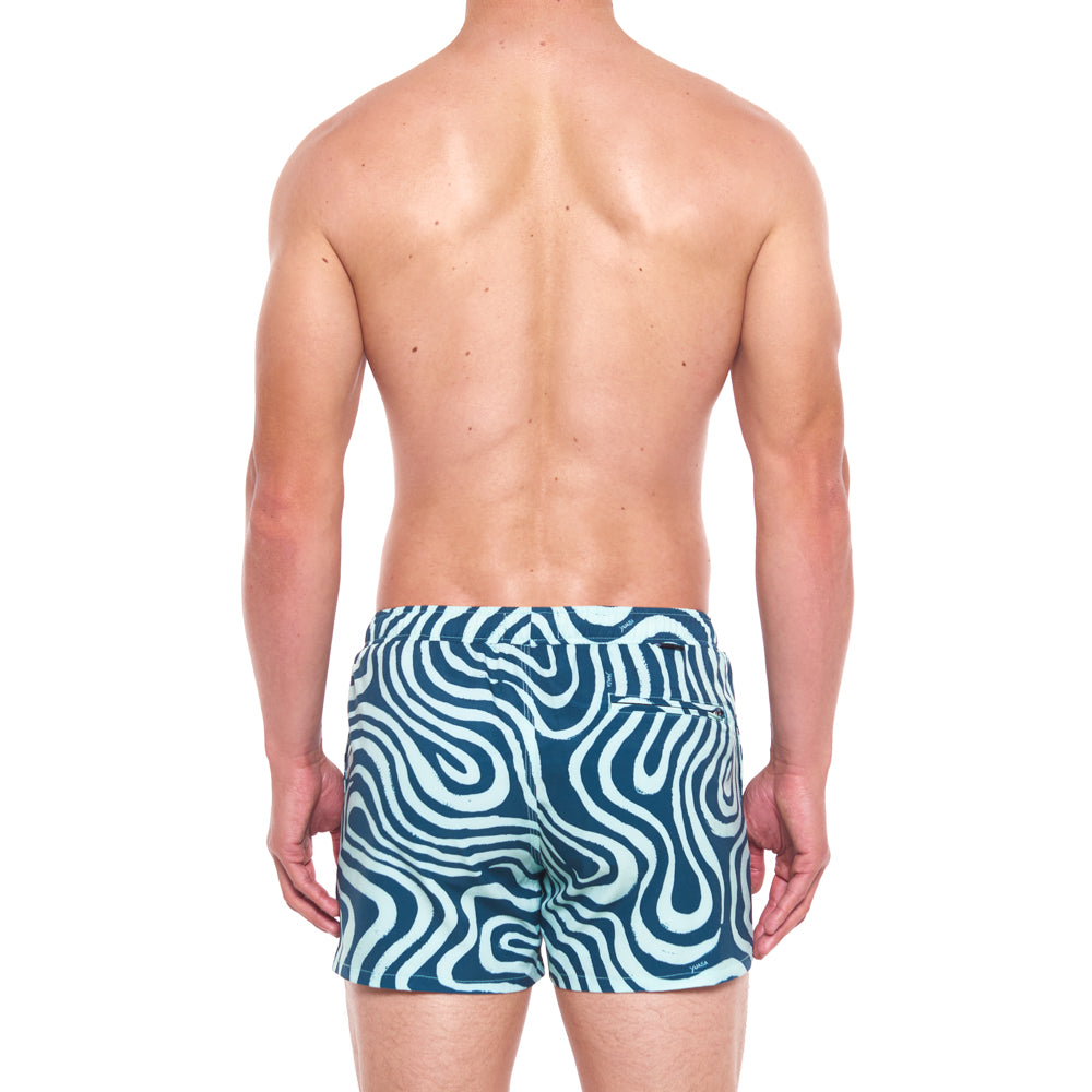 3.5" Pines Swim Short - Summer Dunes, Green